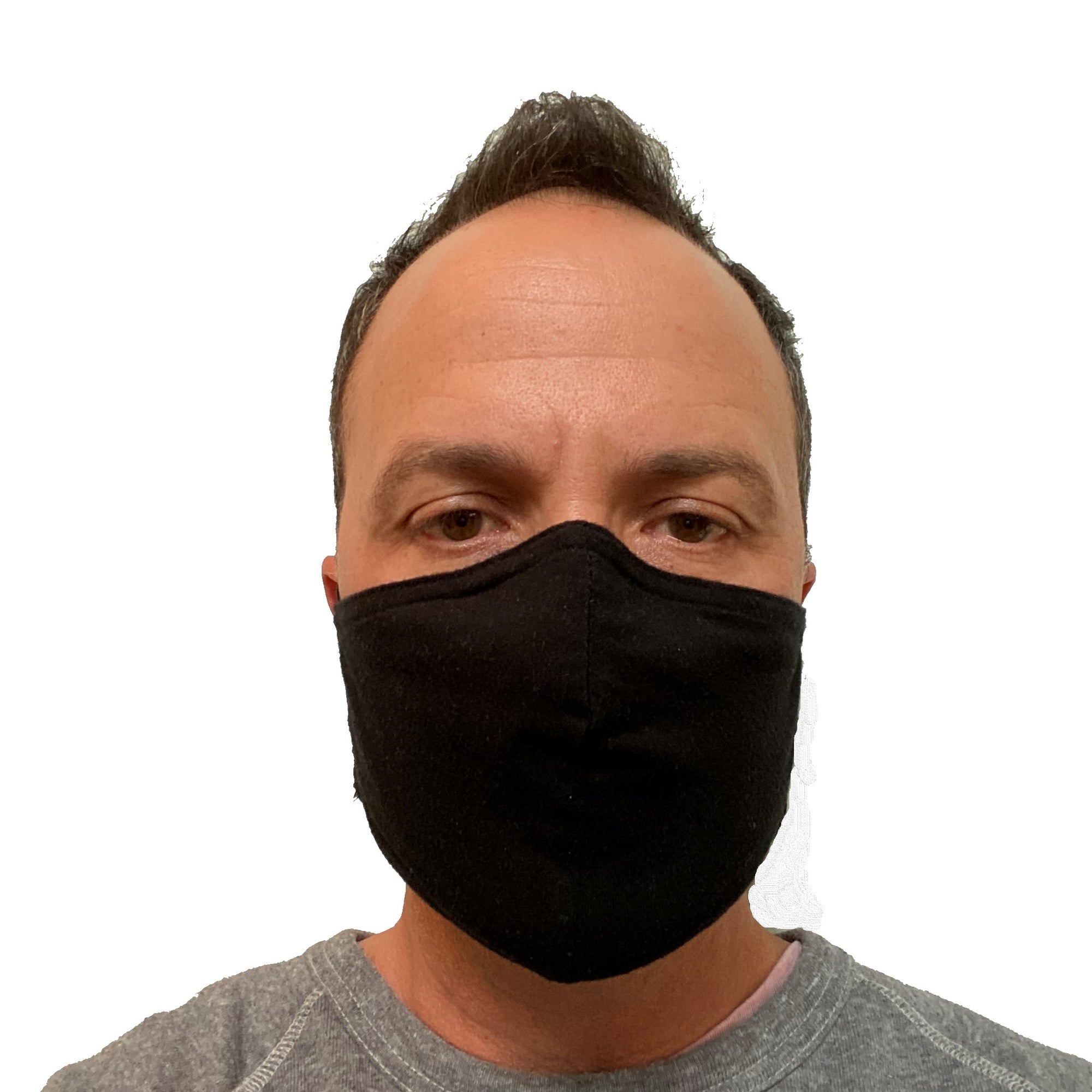 100% Organic Cotton Over The Head Black Face Mask