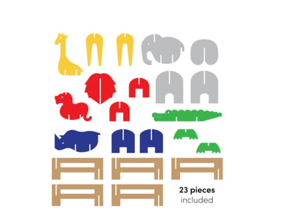 3D Felt Toddler Puzzle Zoo, Made in Canada, Eco Friendly, Develops Fine Motor Skills